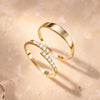 14 Karaat Goud Zirkonia Cross Ring - 5