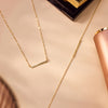 14 Karat Gold Essential Bar Necklace - 9