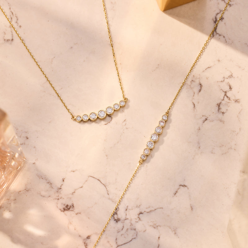 Cubic Zirconia Trail Necklace