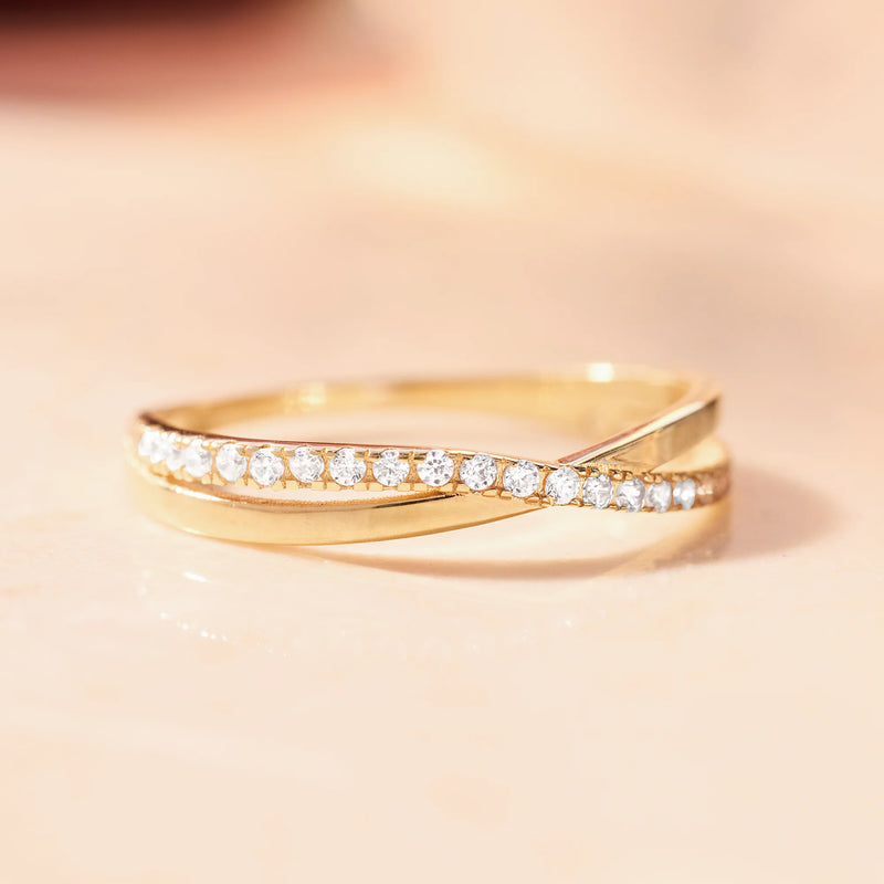 Crossover Zirkonia Eternity Ring