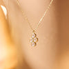 14 Karat Gold Cubic Zirconia Flower Pendant Necklace - 7