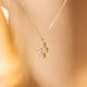 Cubic Zirconia Flower Pendant Necklace