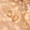 585er Gold Kettenglied Huggie Hoops (11mm) - 5