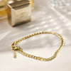 14 Karat Gold Curb Chain Bracelet - 6