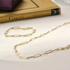 585er Gold Paperclip Gliederarmband - 10