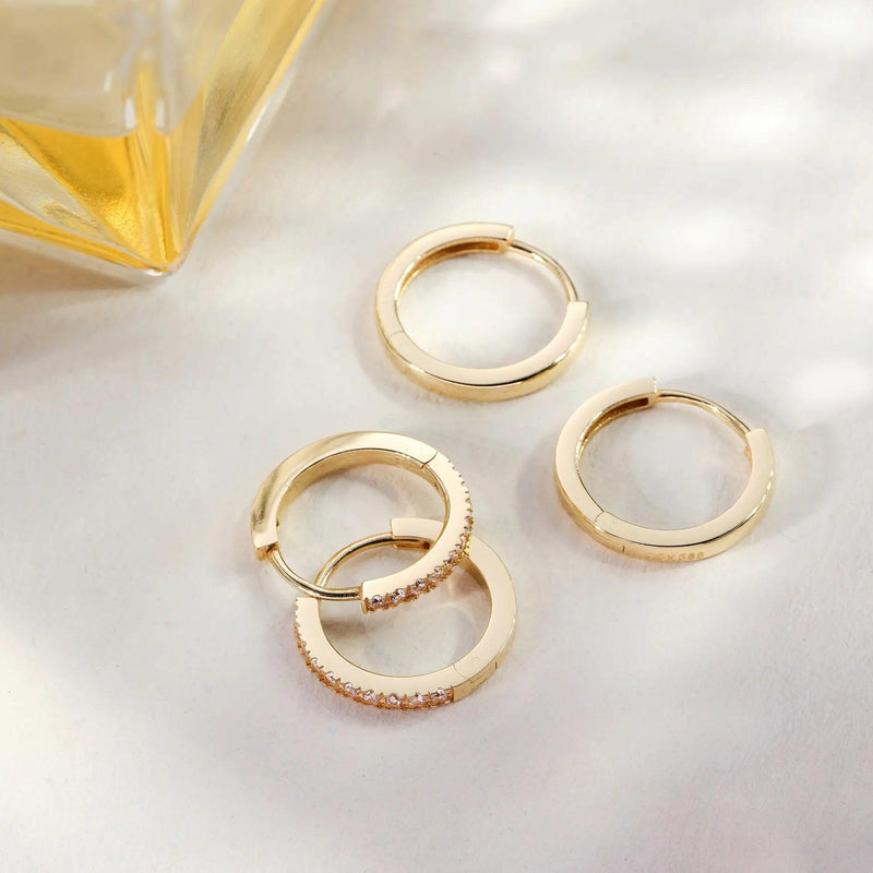 Pavé Zirkonia Huggie Hoops (12mm)