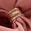 14 Karat Gold Slim Croissant Dome Ring - 5