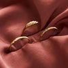 14 Karat Gold Slim Croissant Dome Ring - 9