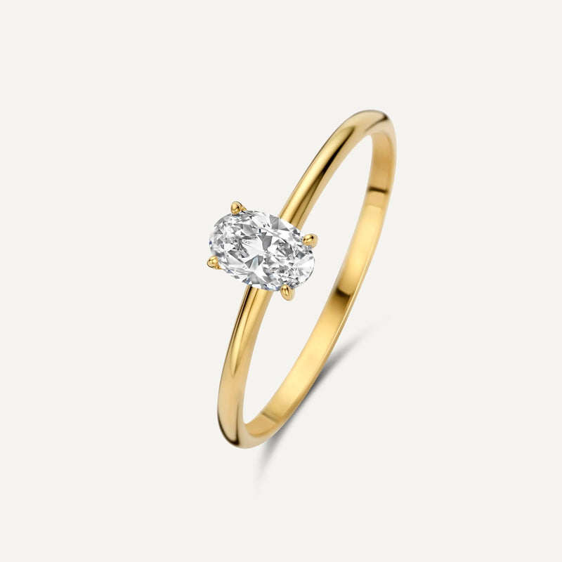 Oval Cut Cubic Zirconia Ring