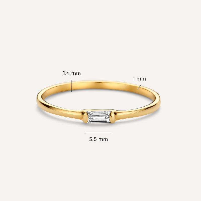 Eternity Baguette Zirkonia Ringen Set