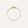 14 Karat Gold Dome Trilogy Zirconia Rings Set - 9