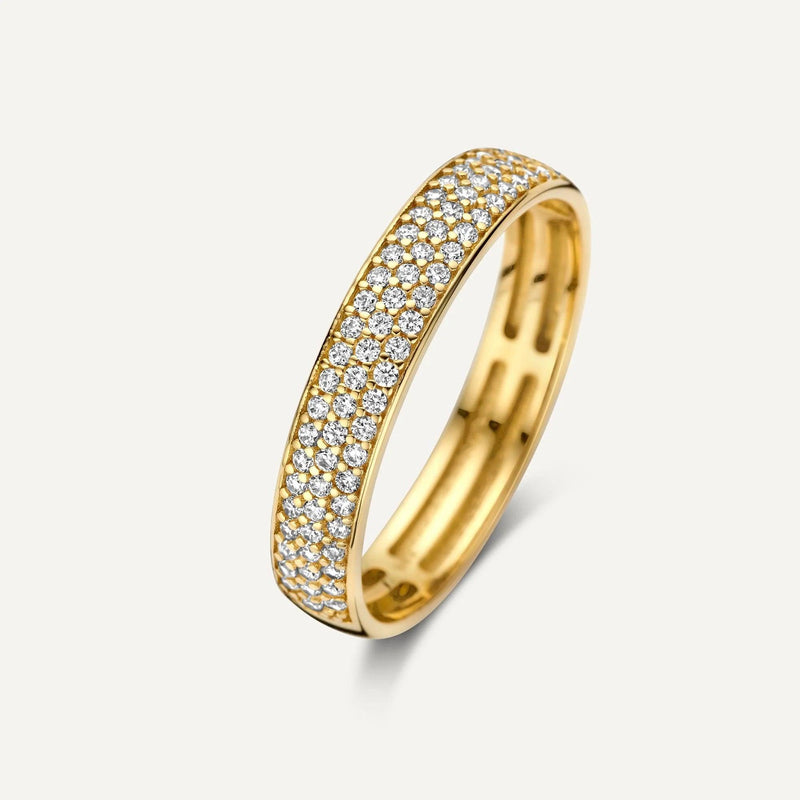 Pavé Zirkonia Half Eternety Ring