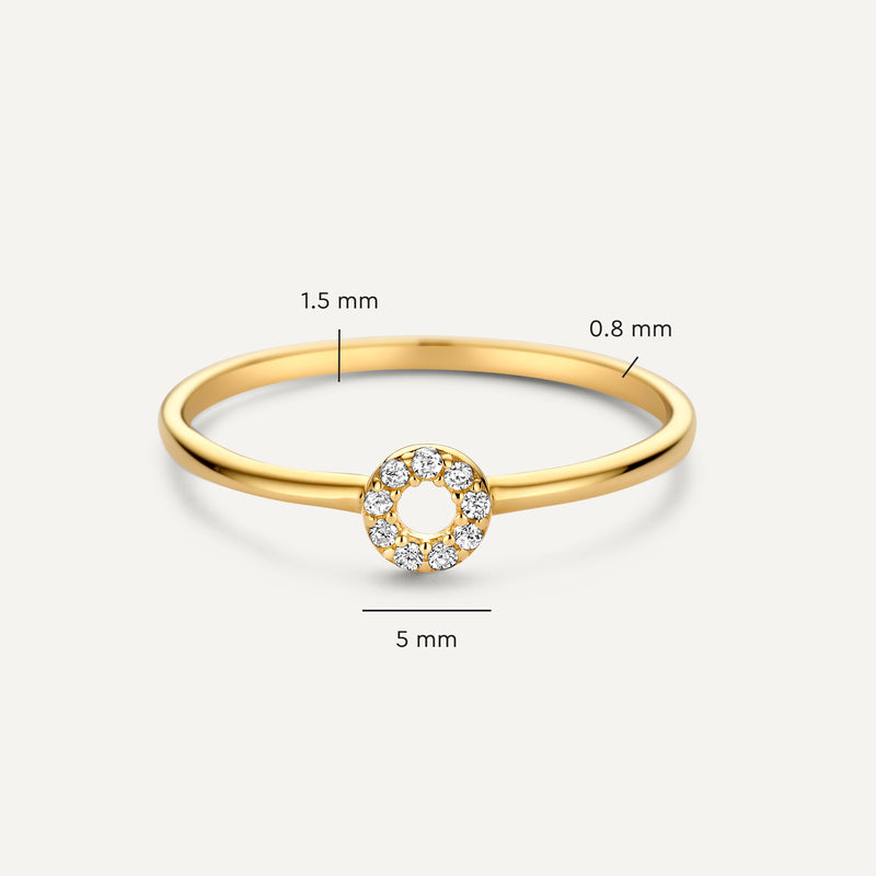 Pavé Zirkonia Halo Ring