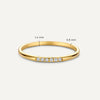 585er Gold Halo Line Zirkonia Ringe Set - 7