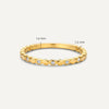 14 Karaat Goud Eternity Baguette Zirkonia Ringen Set - 7