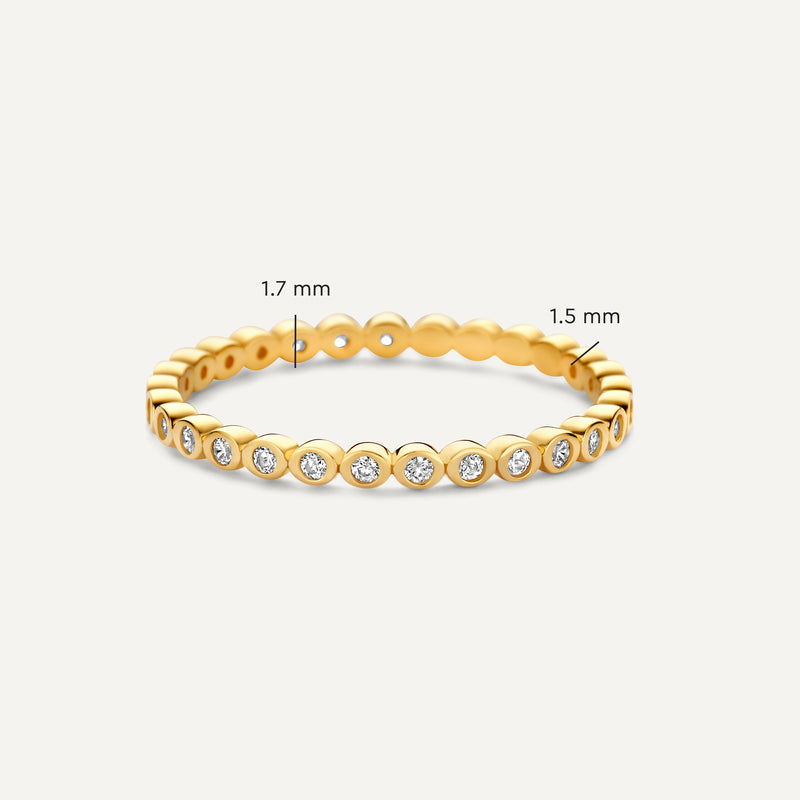 Zirkonia Bezel Dot Eternity Ring