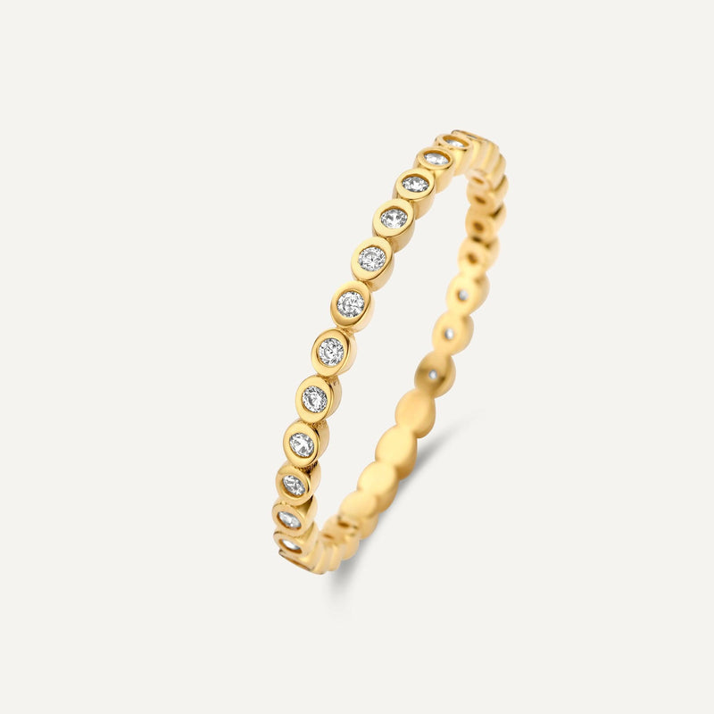 Zirkonia Bezel Dot Eternity Ring