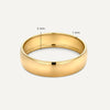 585er Gold 5mm Breiter Curve Band Ring - 5