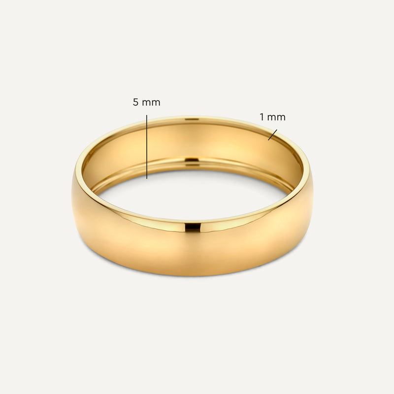 5mm Breiter Curve Band Ring