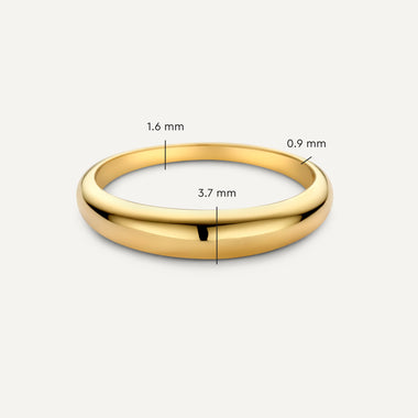 585er Gold Essential Dome Ring - 5