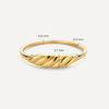 14 Karat Gold Slim Croissant Dome Ring - 6