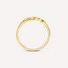 14 Karat Gold Slim Croissant Dome Ring - 7