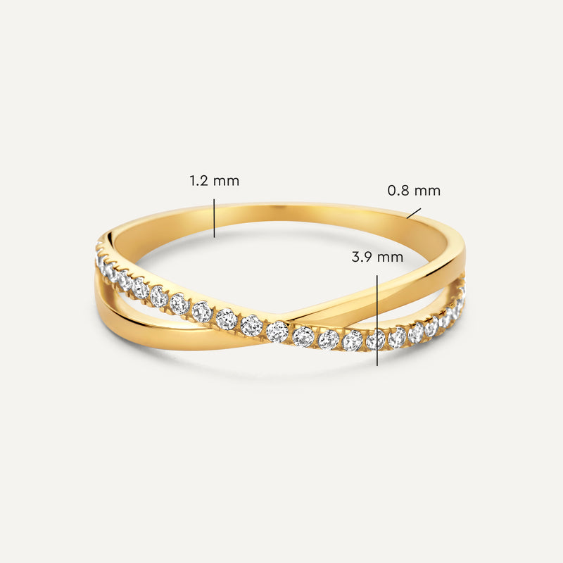 Crossover Zirkonia Eternity Ring