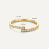 14 Karaat Goud Zirkonia Cross Ring - 6