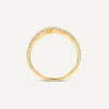 14 Karat Gold Cubic Zirconia Crossover Double Eternity Ring - 6