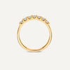 14 Karat Gold Breite Zirkonia Halb Eternity Ring - 6