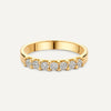 14 Karat Gold Breite Zirkonia Halb Eternity Ring - 5