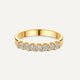 Breite Zirkonia Halb Eternity Ring