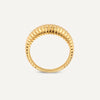 14 Karat Gold Ridged Dome Ring - 6