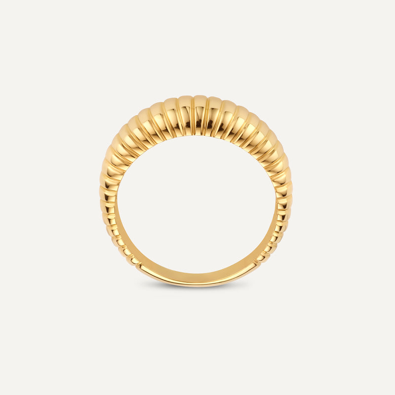 Ridged Dome Ring