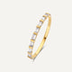 Bague Baguette Cut Half Eternity Zircon