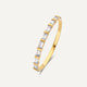 Bague Baguette Cut Half Eternity Zircon