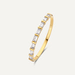 Baguette Cut Zirkonia Half Eternity Ring