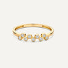 14 Karat Gold Bezel Set Zirkonia Zigzag Ring - 5