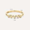 14 Karat Gold Bezel Set Cubic Zirconia Zigzag Ring - 5