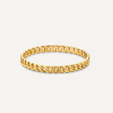 14 Karat Gold Curb Schakelring - 5