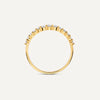 14 Karat Gold Cubic Zirconia Graduated Half Eternity Ring - 6