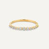 14 Karat Gold Cubic Zirconia Graduated Half Eternity Ring - 5