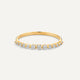 Cubic Zirconia Graduated Half Eternity Ring