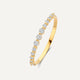 Cubic Zirconia Graduated Half Eternity Ring