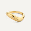 14 Karat Gold Wave Dome Ring - 5