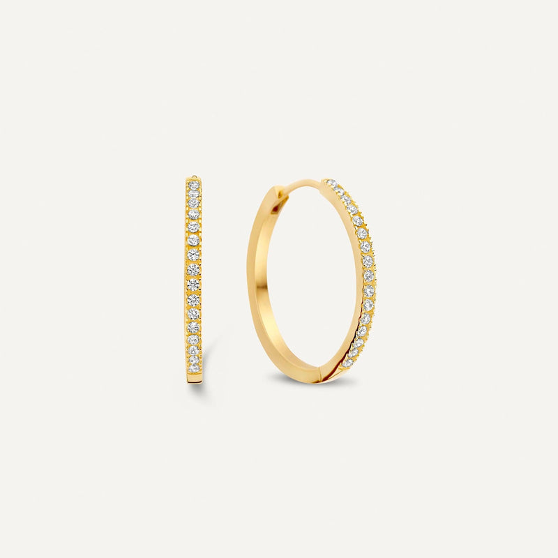 Pavé Zirkonia Medium Hoops (18mm)