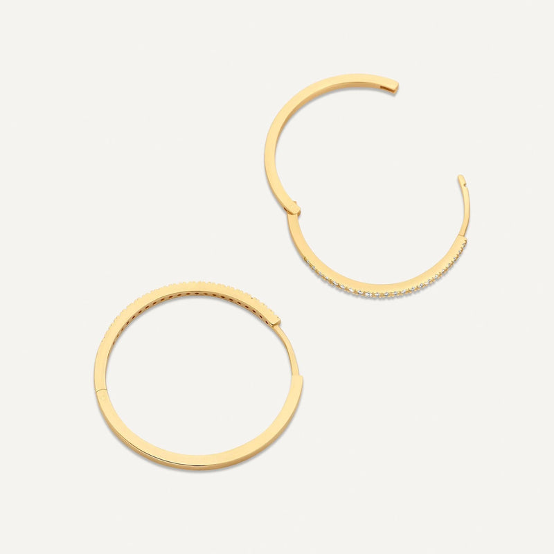 Pavé Zirkonia Grote Hoops (25mm)