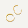 14 Karaat Goud Pavé Zirkonia Brede Medium Hoops (18mm) - 6