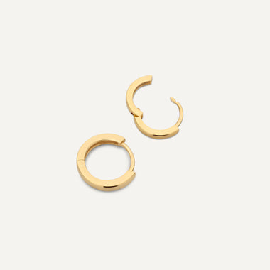 14 Karat Gold Essential Small Huggie Hoops (10mm) - 5