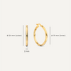 14 Karat Gold Tube Medium Hoops (24mm) - 9